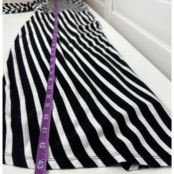 Lane Bryant Striped Side-Knot Midi Dress Womens 22/24 V-Neck Stretch 3/4 Sleeve - Picture 14 of 14